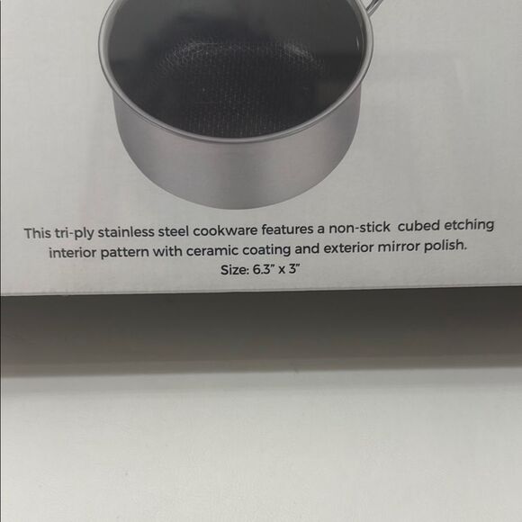 Silver Culinary Craft Cookware Saucepan 1.5 Quart Triple Ply Stainless Steel NEW - Picture 7 of 8